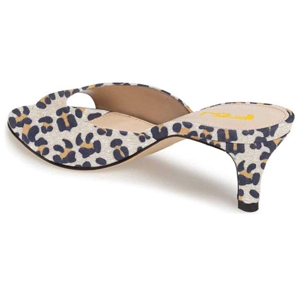 Women Comfort peep toe Low Heel Mules sandals - Picture 2 of 12